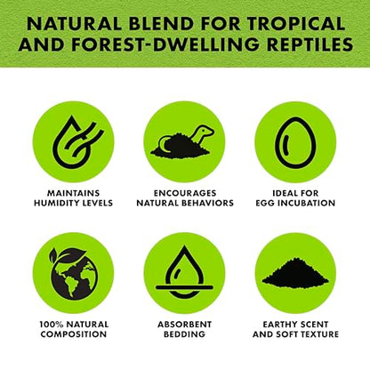Zilla Pet Reptile Terrarium Substrate Bedding, Jungle Mix, for Frogs, Rainforest Geckos, Toads and Snakes, 8 Quart | For Frogs, Rainforest Geckos, Toads and Snakes - size: 8 Quarts (Pack of 1)