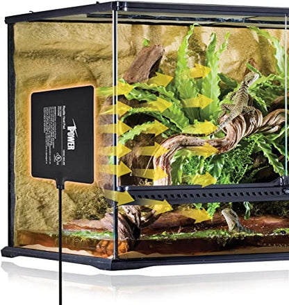iPower Reptile Heat Pad Under Tank Terrarium Warmer Heating Mat for Turtle, Lizard, Frog, Snake, Reptile, and Other Small Animals, 6X8 Inch, 8W, 2 Pack - size: 6 X 8 Inch, style: 2 Pack