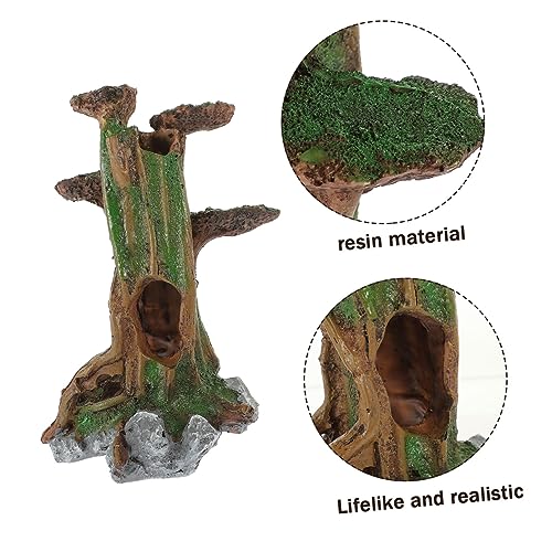 3pcs Simulated Moss Tree Aquarium Stand Leaf Aquarium Stump for Pump for Inflatable Water Home Tank Trunk Aquarium Terrarium Accessories Decor Coral Plant Trun