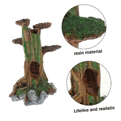 3pcs Simulated Moss Tree Aquarium Stand Leaf Aquarium Stump for Pump for Inflatable Water Home Tank Trunk Aquarium Terrarium Accessories Decor Coral Plant Trun