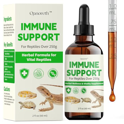 Herbal Supplement for Reptiles – Immune, Respiratory, Appetite & Digestion Support – For Bearded Dragon, Ball Python, Iguana & Tortoise – Alcohol-Free Liquid Drops with Black Seed Oil – 2 fl oz
