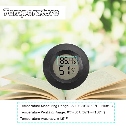 Hygrometer Thermometer Digital Humidity Meter 2 Pack | Mini Size,℉/℃ Conversion Indoor/Outdoor Humidity Monitor Reptile Thermometer For Greenhouse Garden Cellar