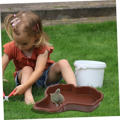 Large Tortoise Bathing Dish Versatile Reptile Water Basin for Turtles and Frogs Durable Design for Comfortable Soaking and Resting Terrariums