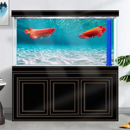 24X12IN Natural Undersea Aquarium Background, Undersea Beach Fish Tank Background, with 8 EVA Double-Sided Tape - color: Sea, size: 24X12in/60X30cm