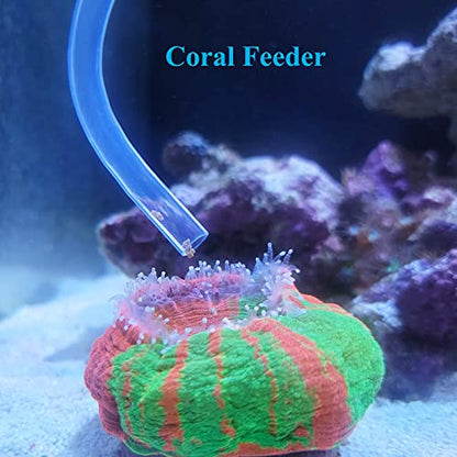 AREPK Aquarium Coral Feeder Fish Feeder Waste Clean Tool Manual Cleaner Water Changer Fish Tank Cleaning Tool Siphon Dropper Waste Remover Aquatic Bottom Feeder Pipette Aquarium - size: 19IN