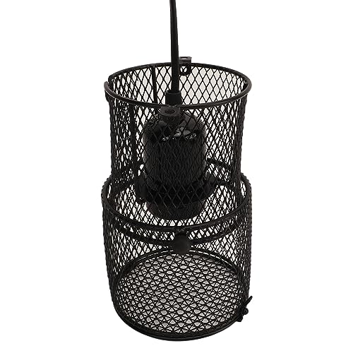FTVOGUE Reptile Heat Lamp Guard, Retractable Safety Mesh Cover,Ceramic Heat emitterwith Ceramic E27 Bulb Holder Switch Design for Lizards Snakes Turtles Chicks Amphibians