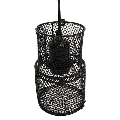 FTVOGUE Reptile Heat Lamp Guard, Retractable Safety Mesh Cover,Ceramic Heat emitterwith Ceramic E27 Bulb Holder Switch Design for Lizards Snakes Turtles Chicks Amphibians