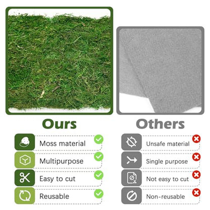 Reptile Carpet Cuttable Terrarium Mat Artificial Moss Reptile Liner Green Substrate Flooring Bearded Dragon Tank Accessories for Leopard Gecko Lizard Snake Tortoise (11.81" x 47.24") - size: 12" x 48"
