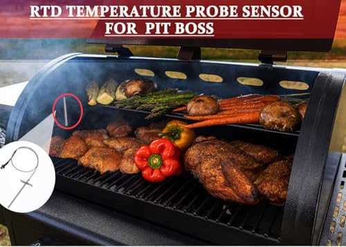 Replacement RTD Temperature Probe Sensor, Compatible with Pit Boss Pellet Grill PB1000XL-025-R00 V2 - size: RTD Sensor Probe