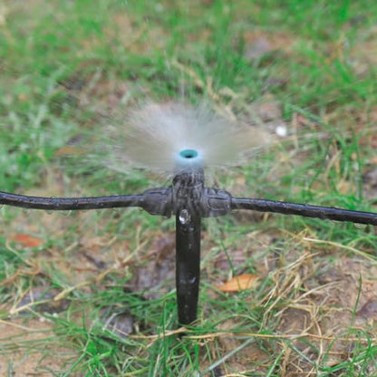 30 Pcs Drip Irrigation Emitters Sprayers for 1/4" Drip Tubing | Double-headed,Adjustable 360 Degree Water Flow Sprayers on 6.5" Arrow Stake for Garden Lawn 1/4" Irrigation Watering System - style: 30Pcs Irrigation Sprayers