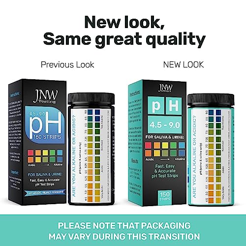 pH Test Strips for Urine and Saliva - 150 Litmus Paper Strips | Includes 150 pH test strips with a 4.5 to 9.0 range for fast urine and saliva testing with an easy color chart.
