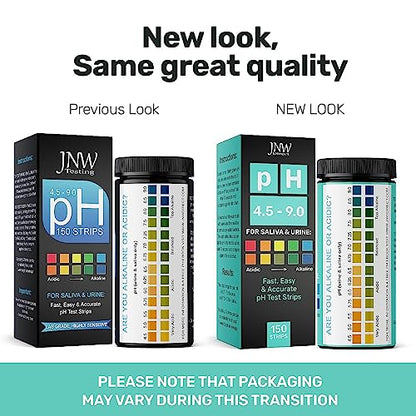 pH Test Strips for Urine and Saliva - 150 Litmus Paper Strips | Includes 150 pH test strips with a 4.5 to 9.0 range for fast urine and saliva testing with an easy color chart.