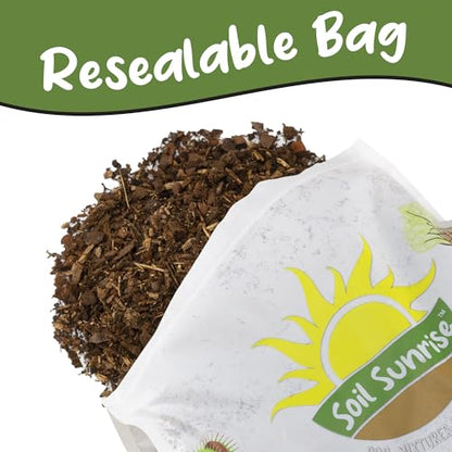 Soil Sunrise 100% Natural Pine Bark Mulch Nuggets (12 Quarts) Small Chips for Indoor/Outdoor Container Gardening, Ideal for Soil Supplement, Houseplant Topper, and Terrariums - size: 12 Quarts