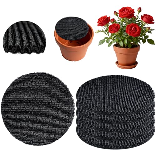 3Pcs 16inch Round Pot Mesh Drainage Discs Double Layer Plant Pot Hole Insert Pads Cutable Bonsai Pot Bottom Grid Mat Mesh Reusable for Indoor Outdoor Potted Plant Prevent Soil Loss Keep Roots Healthy - size: 16inch-3Pcs