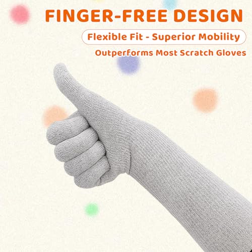 Cat Gloves Bite Proof, Grooming Gloves for Cats with Aramid Fiber Protection, 16 Inch Arm Coverage for Handling and Veterinary Use, Flexible Finger Design for Precise Control