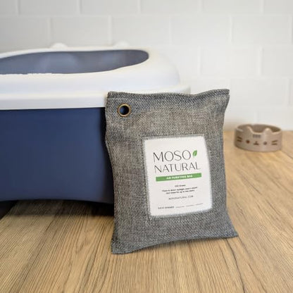 Moso Natural Air Purifying Bag 200g (2 Pack) Charcoal Odor Absorber, Car Odor Eliminator & Closet Deodorizer for Home & Pet, Lasts 2 Years, Unscented Bamboo Charcoal Bags, HGTV Editors' Pick - style: 200g (2 Pack)