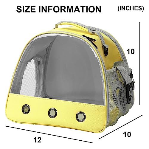 Bearded DragonTravel Cage,Lizards Carrier, Small Animal Travel Carrier for Hedgehog Rat Parrot Bird Guinea Pig, Portable Guinea Pig Travel Bag for 2 - color: Yellow