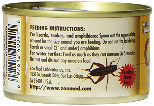Zoo Med Laboratories SZMZM41 Can O Crickets Pet Food, 1.2-Ounce (Pack of 2) - size: 1.2 Ounce (Pack of 2)