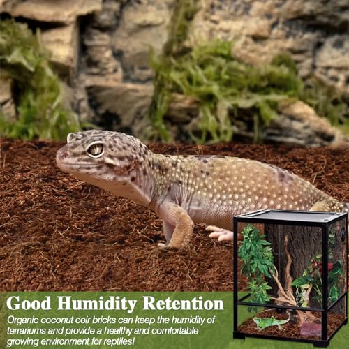 1 Pack Coconut Fiber Substrate, Premium Coco Coir Reptile Substrate | 100% Coconut Husk Terrarium Bedding for Reptiles, Tortoise, Bearded Dragon, Gecko, Snake, Hermit Crabs, Frogs, Tarantula - color: 1pcs