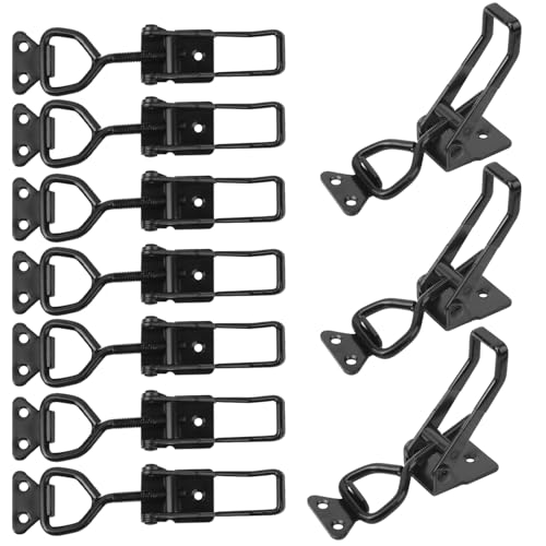 10 Pack 4003 Toggle Clamp, Heavy Duty Metal Toggle Latch Clamp for Secure Fastening, 1320Lbs Holding Capacity for Draw Latchs, Cam Latch, and Box Latch Applications?4003 Style, Black? - size: 10 Pack 4003 black
