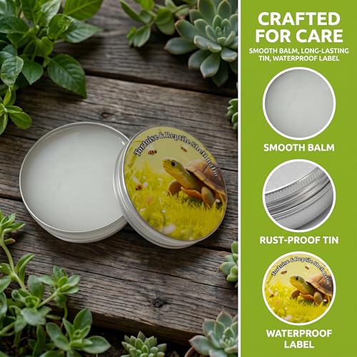 Reptile & Tortoise Shell Balm, 3.5 oz | Natural Formula, Moisturizer, Turtle and Tortoise Shell Care
