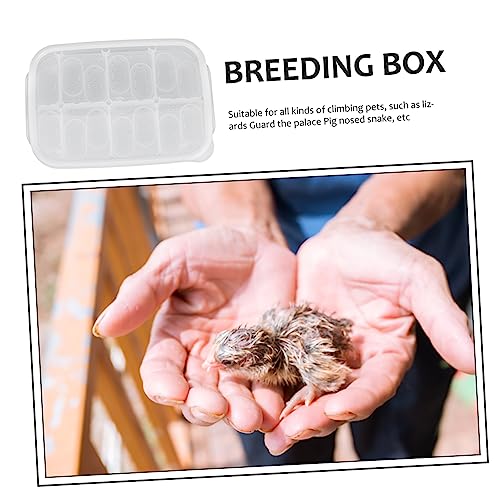 Reptile Breeding Box Egg Incubation Tray Heavy Duty for Snakes Geckos and Lizards - color: White