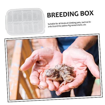 Reptile Breeding Box Egg Incubation Tray Heavy Duty for Snakes Geckos and Lizards - color: White