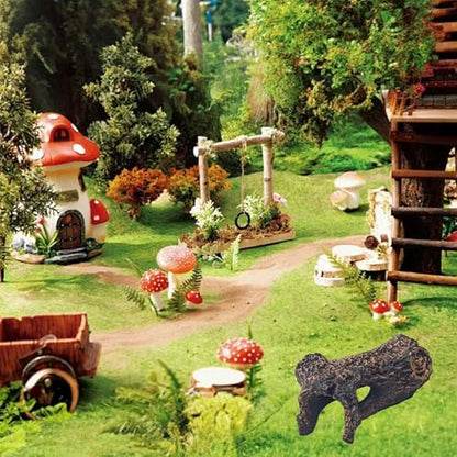 3Pcs Miniature Reptile Climbing Cork Bark Log, Natural Hollow Hideout for Lizard, Snake, Gecko, Bearded Dragon, Aquarium Terrarium Decor, Amphibian Habitat, Fish Tank Cave, Basking Platform - size: Tree stump