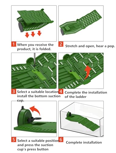 Large Turtle Basking Platform, Foldable Turtles Ramp, Turtle Resting Basking Dock Floating Décor, Plastic Tortoise Tank Climbing Ladder Terrace Hideouts for Frog Terrapin Reptiles - size: L