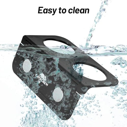 Magnetic Gecko Feeding Ledge, ABS Foldable Reptile Feeder Ledge with 6pcs Plastics Cups, 2 in 1 Reptile Food Water Dish, Terrarium Bowl for Chameleon Iguana, Strong Magnets, Easy to Clean