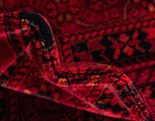 Unique Loom Tekke Collection Area Rug - Sheibani (2' 7" x 12' Runner, Red/ Black) - size: 2'7" x 12' (Runner)