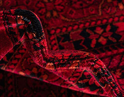 Unique Loom Tekke Collection Area Rug - Sheibani (2' 7" x 12' Runner, Red/ Black) - size: 2'7" x 12' (Runner)