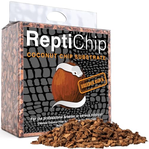 ReptiChip Reptile Substrate Coconut Chip Bedding 72 Quart Compressed Organic Coco Husk Block for Snake Habitat, Ball Python Terrarium, Turtle Tanks, Tortoise Enclosure - size: 1 Breeder Block