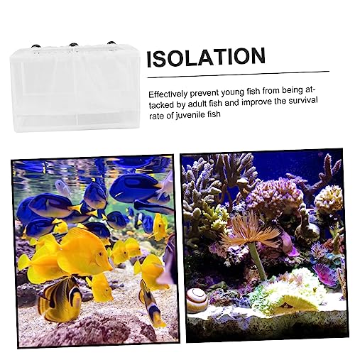 COLLBATH Breeding Box for Betta Fish Isolation Mesh Tank Divider Incubator Box for Aquarium Reptile Shrimp and Fry
