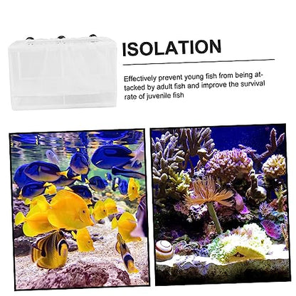 COLLBATH Breeding Box for Betta Fish Isolation Mesh Tank Divider Incubator Box for Aquarium Reptile Shrimp and Fry