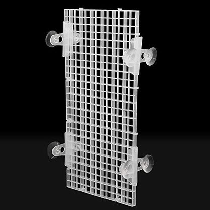 OIIKI 16PCS Aquarium Fish Tank Divider with Suction Cup, White | Silica Gel Sucker Holders, for Fish Tanks Glass Cover Separating Divider Support Clip Bracket