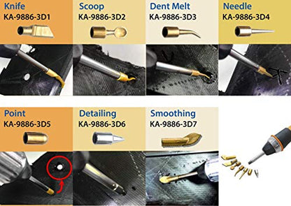 KINGTOOL 3D Printing Smoothing Tool Kit, 3D Printing Modify Finishing Tool, Cleaning Needle, Scarper (USB Power Cord) (Charcoal) - color: Charcoal