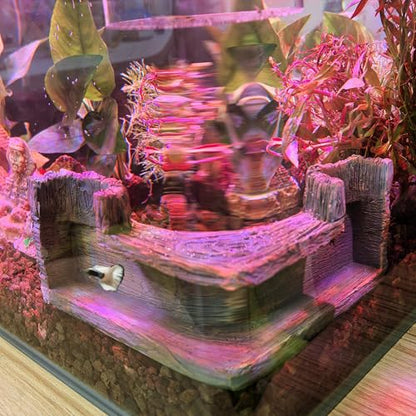 M2cbridge Aquarium Cave Betta Tunnel Driftwood Corners Shrimp House Hideout for Cichlid Breeding(Tree Trunk)