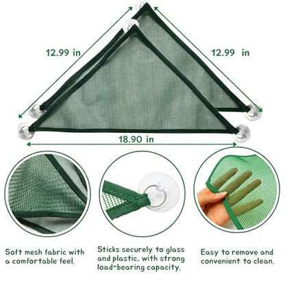 Bearded Dragon Hammock and Feeder Ball, Reptile Enrichment Toys | Suitable for Iguanas, Anoles, Geckos, Snakes, Chameleon,Lizard Hammocks Lounger Bed Rest and Feed Ball