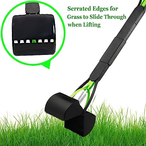 32" Pooper Scooper for Large Small Dogs Heavy Duty, Long Handle Poop Scoop for Yard, Grass, Gravel, Dog Poop Grabber with High Strength Material and Durable Spring - size: 1 Piece(32-inch length)Green