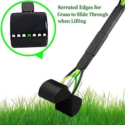 32" Pooper Scooper for Large Small Dogs Heavy Duty, Long Handle Poop Scoop for Yard, Grass, Gravel, Dog Poop Grabber with High Strength Material and Durable Spring - size: 1 Piece(32-inch length)Green