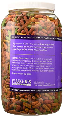 Fluker's Tortoise Diet, Large Pellet Food, Land Turtle Formula, 3.5 lbs. - size: 3.5 Pound (Pack of 1)