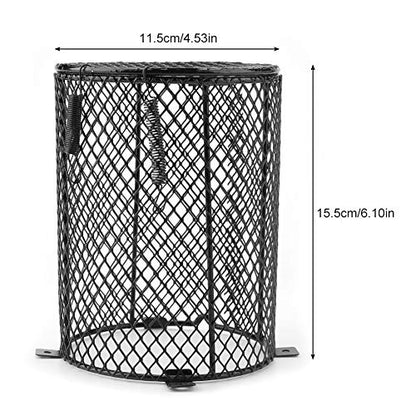 TOPINCN Reptile Heater Guard, Cylinder Shape Anti Scald Heating Bulb Lamp Enclosure Cage Protector Heat Light Mesh Cover Lampshade for Day Night - color: Cylinder