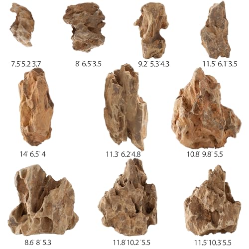 Natural Dragon Stones 1lb, Aquarium Aquascaping Rocks（2-5 inch） | Aquascaping Stone for Fish Tank,Terrariums,Paludariums,Reptile Enclosures & Gardens,Landscaping Rocks - color: Dragon Stone, size: 1Lb (2-5 inch)