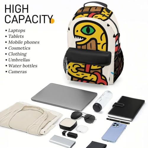 Snake Totem Pole Laptop Bag Back Pack Travel Backpack Sports Work Backpacks Teacher Bookbag 16.5in