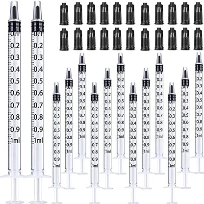 1ml Syringes with Caps (Pack of 50pcs) - size: 1ml-50pcs