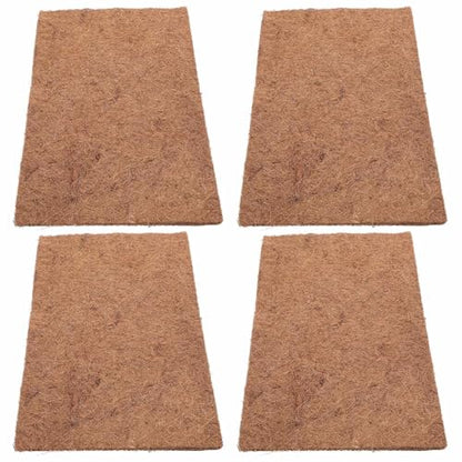 Mikikit Reptile Carpet Mat for Home Breeding and Pet Stores and Safe Material 4pcs Natural Coconuts Fiber Liner Enhanced Protection for Bearded Dragon and Lizard Tanks