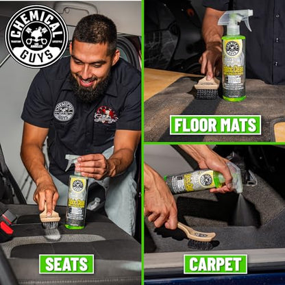 Chemical Guys, Citrus Fabric & Carpet Cleaner, Ready-to-Use Spray, 16 oz | Ready-to-use foaming spray lifts stains and odors from car seats, carpet and floor mats, safe on most fabrics - size: 16 oz