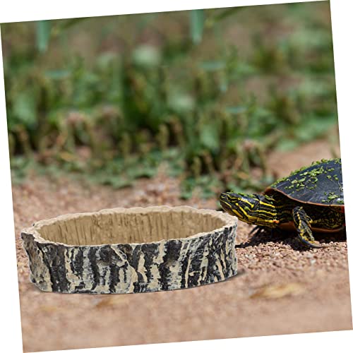 Crawling Pet Food Storage Basin Reptile Water Feeder Tortoise Food Container Habitat Accessory