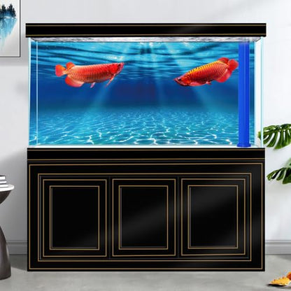Natural Undersea Aquarium Background, Underwater Ocean Sunlight Fish Tank Background 24X16IN with 8 EVA Double-Sided Tape - color: Ocean, size: 24X16in/60X40cm